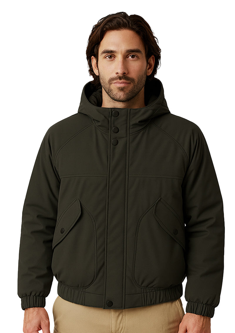 Dark Green Oversized Cropped Jacket